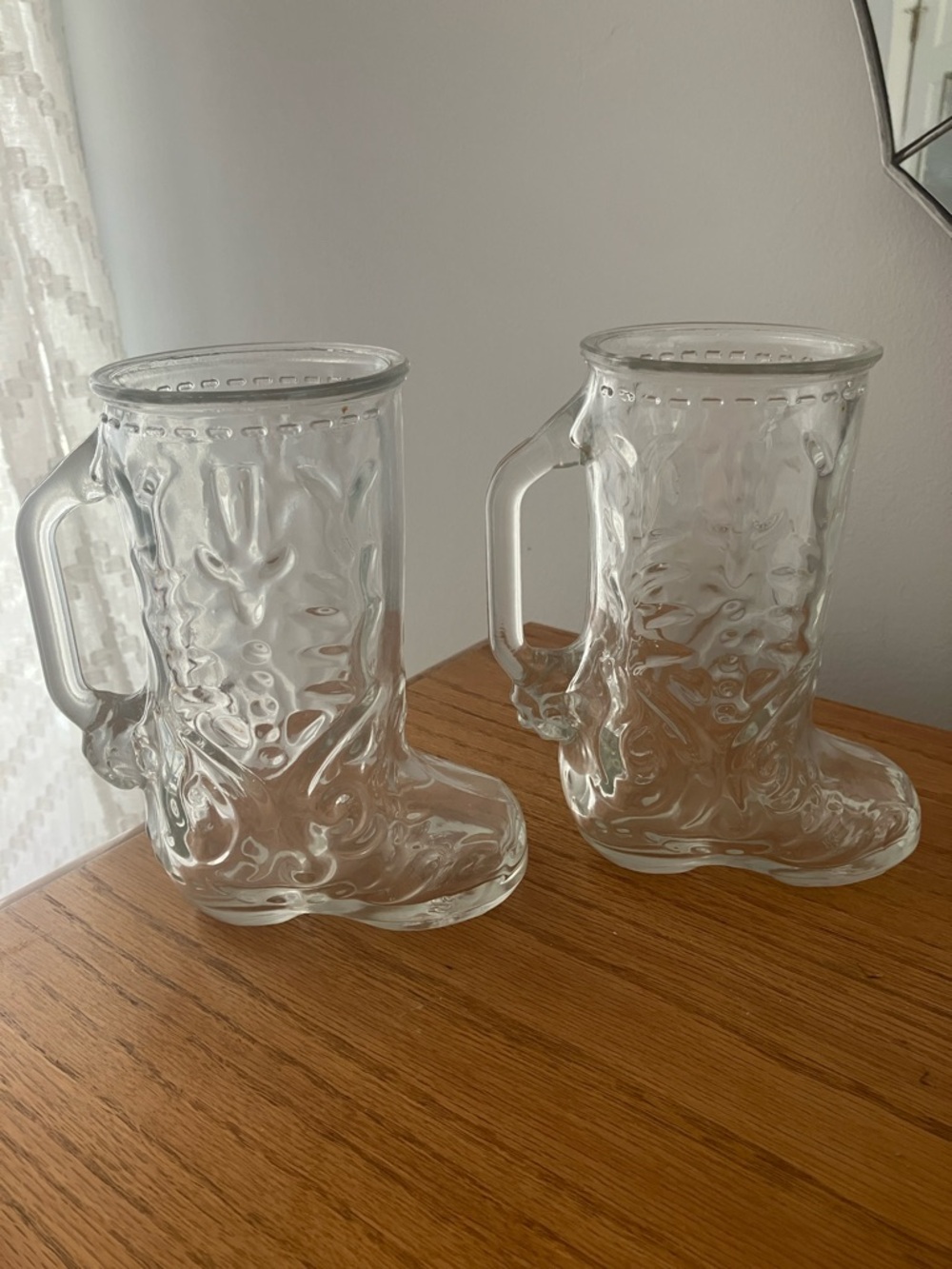 Bundle 2 7” tall vintage cowboy boot beer soda ice tea mugs EUC Southwestern